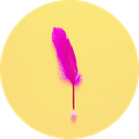 Plume rose logo Aurélie PENEY